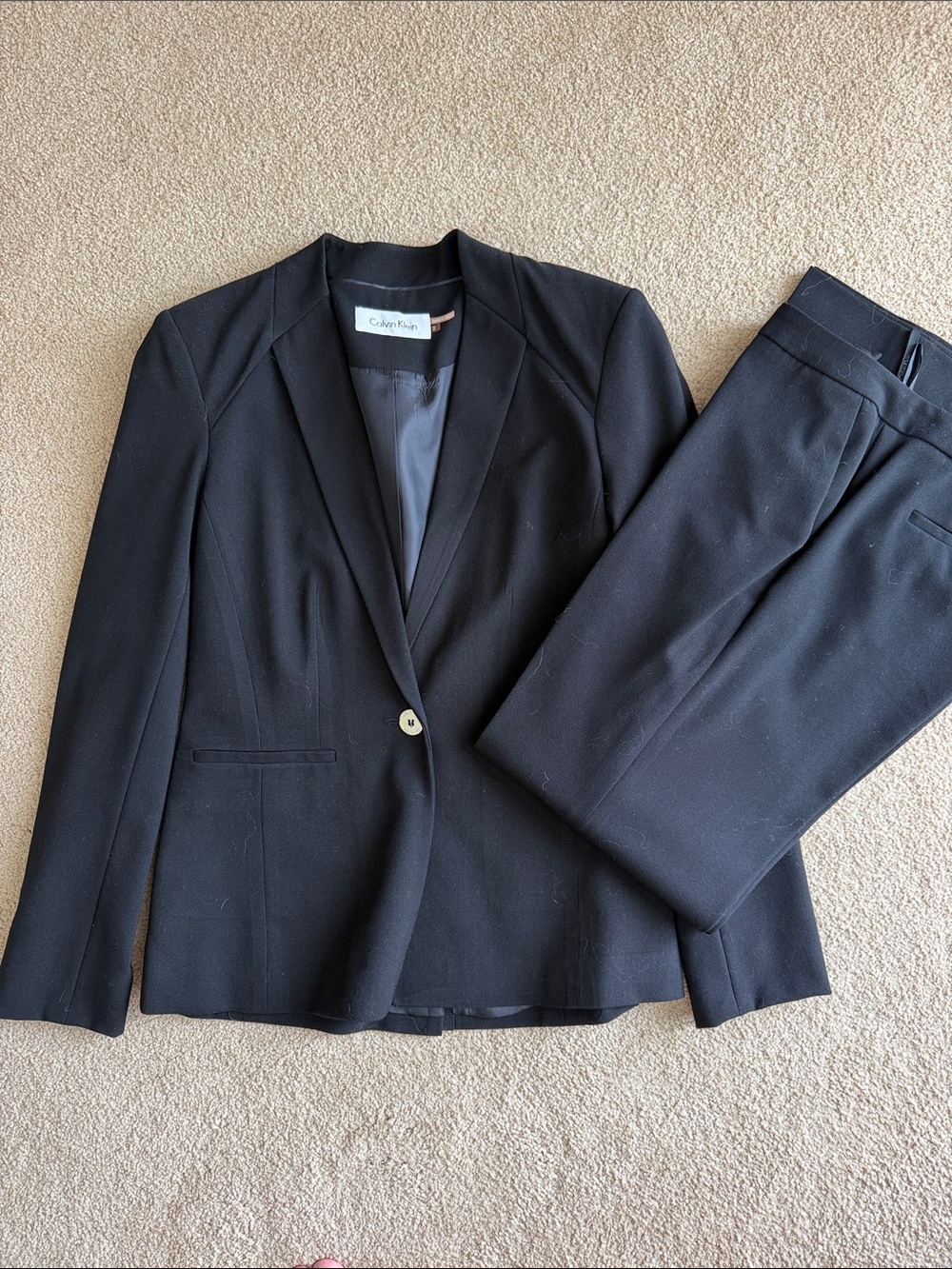 Calvin Klein Black Women's Blazer and Pants Suit